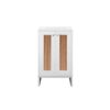 James Martin E303-V20-GW-BNK Chianti 20 Inch Single Vanity Cabinet in Glossy White and Brushed Nickel