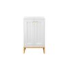 James Martin E303-V20-GW-RGD Chianti 20 Inch Single Vanity Cabinet in Glossy White and Radiant Gold