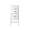 James Martin E444-BC15-GW-3EMR Addison 15 Inch Base Cabinet with Drawers in Glossy White with 3 CM Eternal Marfil Top