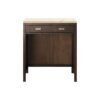 James Martin E444-CU30-MCA-3EMR Addison 30 Inch Free-standing Countertop Unit (Makeup Counter) in Mid Century Acacia with 3 CM Eternal Marfil Quartz Top