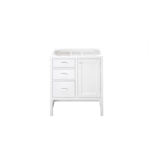 James Martin E444-V30-GW Addison 30 Inch Single Vanity Cabinet in Glossy White