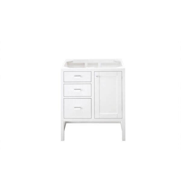 James Martin E444-V30-GW Addison 30 Inch Single Vanity Cabinet in Glossy White