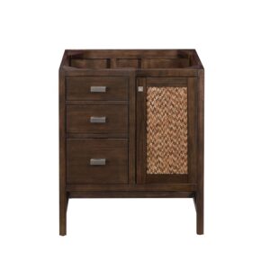 James Martin E444-V30-MCA Addison 30 Inch Single Vanity Cabinet in Mid Century Acacia