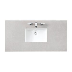 James Martin E444-V48-GW-3ESR Addison 48 Inch Single Vanity Cabinet in Glossy White with 3 CM Eternal Serena Top