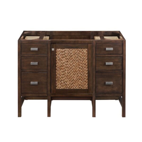 James Martin E444-V48-MCA Addison 48 Inch Single Vanity Cabinet in Mid Century Acacia