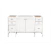 James Martin E444-V60S-GW Addison 60 Inch Single Vanity Cabinet in Glossy White