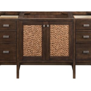 James Martin E444-V60S-MCA Addison 60 Inch Single Vanity Cabinet in Mid Century Acacia