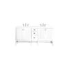 James Martin E444-V72-3WZ Addison 72 Inch Double Vanity Cabinet with 3cm White Zeus Quartz Top