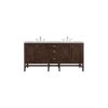 James Martin E444-V72-MCA-3ESR Addison 72 Inch Double Vanity Cabinet in Mid Century Acacia with 3 CM Eternal Serena Quartz Top