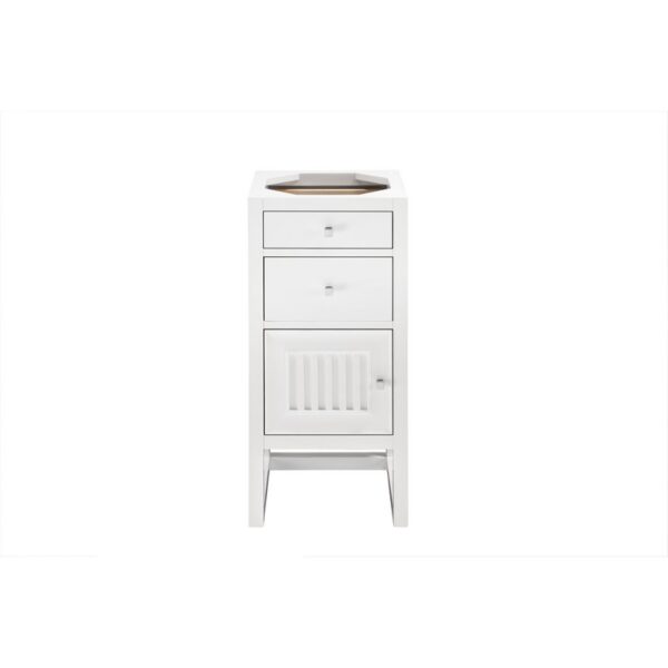 James Martin E645-B15L-GW Athens 15 Inch Cabinet with Drawers and Door in Glossy White