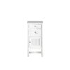 James Martin E645-B15R-GW-3ESR Athens 15 Inch Cabinet with Drawers and Door in Glossy White with 3 CM Eternal Serena Top