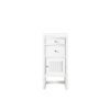 James Martin E645-B15R-GW-3WZ Athens 15 Inch Side Cabinet in Glossy White with 3cm White Zeus Quartz Top