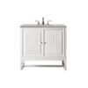 James Martin E645-V36-GW-3ESR Athens 36 Inch Single Vanity Cabinet in Glossy White with 3 CM Eternal Serena Top