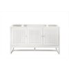 James Martin E645-V60S-GW Athens 60 Inch Single Vanity Cabinet in Glossy White