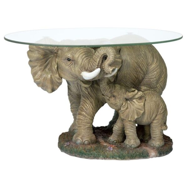 Design Toscano EU30543 30 Inch Elephants Majesty Cocktail Table