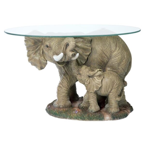 Design Toscano EU30543 30 Inch Elephants Majesty Cocktail Table