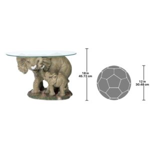 Design Toscano EU30543 30 Inch Elephants Majesty Cocktail Table