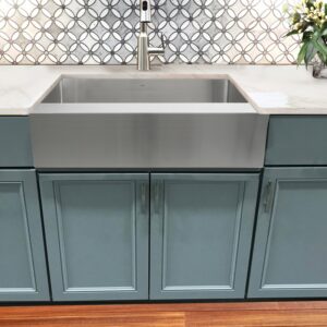 Nantucket Sinks EZApron33-9 Patented Design Pro Series Single Bowl Undermount Stainless Steel Kitchen Sink with 9 Inch Apron Front