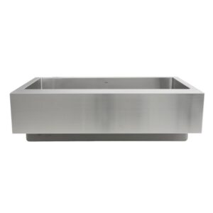 Nantucket EZApron33 Pro Series 33 Inch Single Bowl Undermount Stainless Steel Kitchen Sink with 7 Inch Apron Front