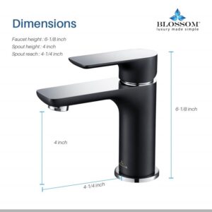 Blossom F01 120 6 1/8 Inch Single Handle Bathroom Faucet