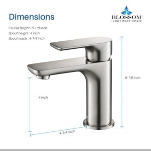 Blossom F01 120 6 1/8 Inch Single Handle Bathroom Faucet