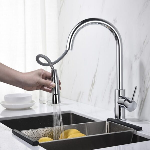 Blossom F01 206 16 1/2 Inch Single Handle Pull Down Kitchen Faucet