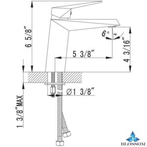 Blossom F01 101 01 Single Handle Lavatory Faucet in Chrome