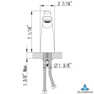 Blossom F01 106 01 Single Handle Lavatory Faucet in Chrome