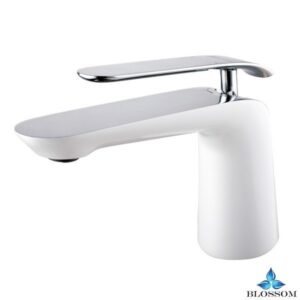 Blossom F01 106 03 Single Handle Lavatory Faucet in Chrome/White