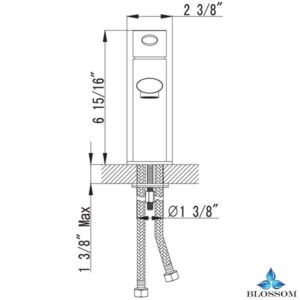 Blossom F01 113 02 Single Handle Lavatory Faucet in Brushed Nickel