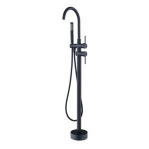 Altair F1015-BTF Assens 46 1/4 Inch Double Lever Handle Freestanding Floor Mounted Tub Filler with Handshower