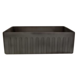 Nantucket Sinks FCFS3020S-Concrete Vineyard 30 Inch Farmhouse Fireclay Sink with Concrete Finish