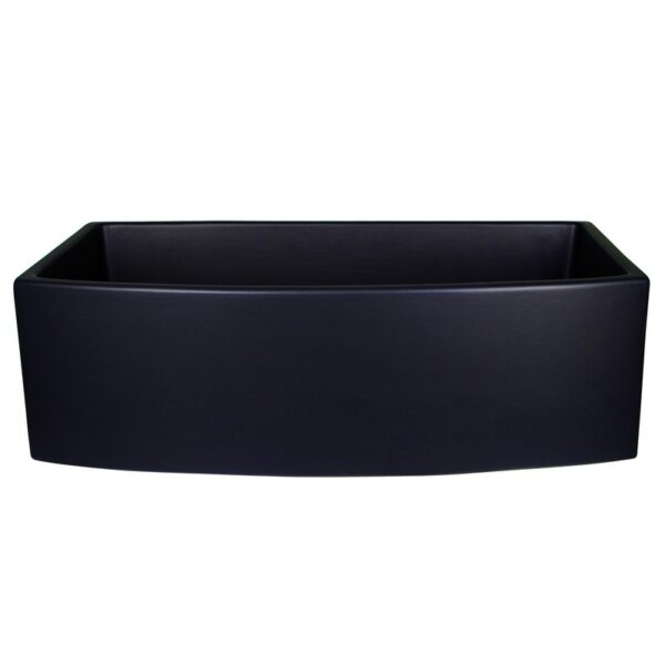 Nantucket Sinks FCFS3320CA-MB Vineyard 33 Inch Single Bowl Fireclay Undermount and Apron Kitchen Sink - Matte Black