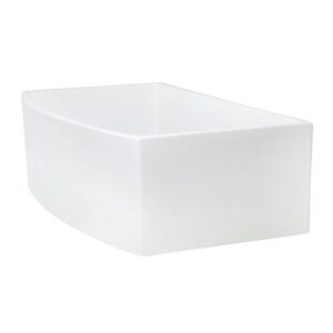 Nantucket Sinks FCFS3320CA-W Vineyard 33 Inch White Farmhouse Fireclay Sink with Curved Apron