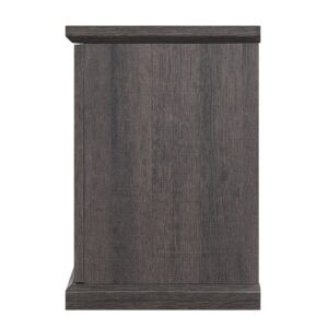 Manhattan Comfort Franklin 60" Fireplace with 2 Doors in Heavy Brown