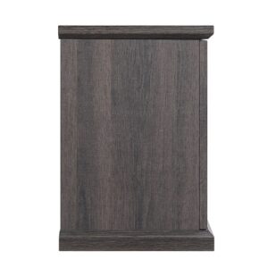 Manhattan Comfort Franklin 60" Fireplace with 2 Doors in Heavy Brown