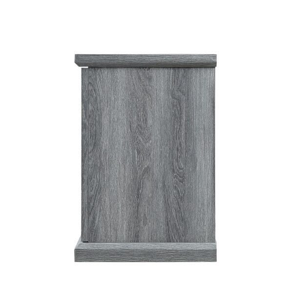 Manhattan Comfort Franklin 60" Fireplace with 2 Doors in Grey