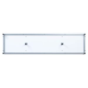 Manhattan Comfort Brighton 60" Fireplace with Glass Shelves and Media Wire Management in White