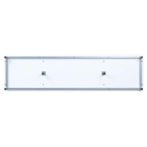 Manhattan Comfort Brighton 60" Fireplace with Glass Shelves and Media Wire Management in White