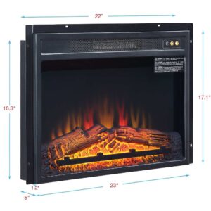 Manhattan Comfort Electric 23 " Fireplace Box with Heat Functionality