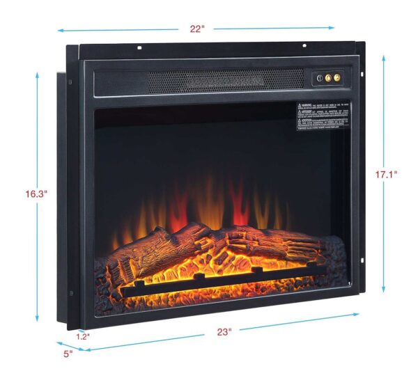 Manhattan Comfort Electric 23 " Fireplace Box with Heat Functionality