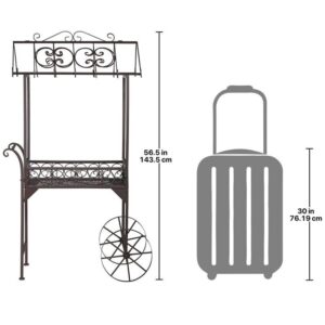 Design Toscano FU12261 28 Inch Jardin a La Francaise Flower Pushcart