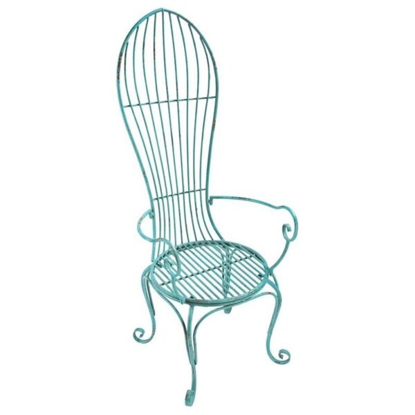 Design Toscano FU68887 20 Inch Balloon Back Metal Garden Arm Chair