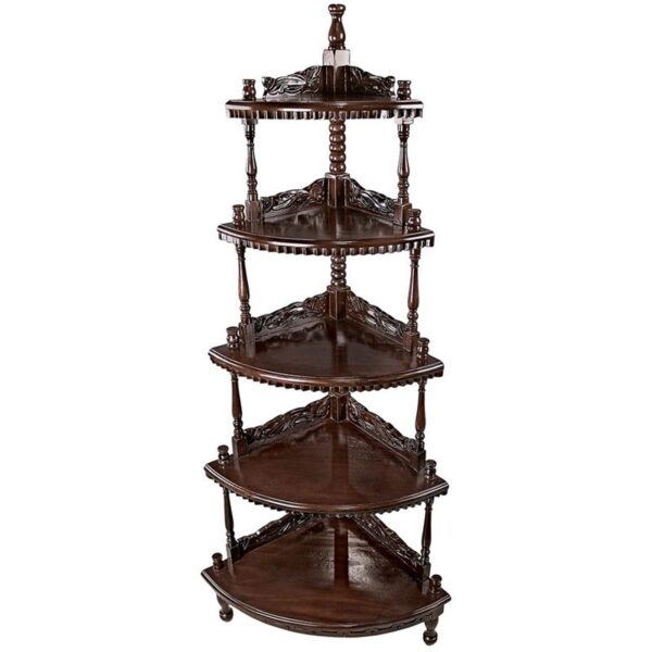 Design Toscano GR253 22 Inch Edwardian Corner 5 Tiered Shelf