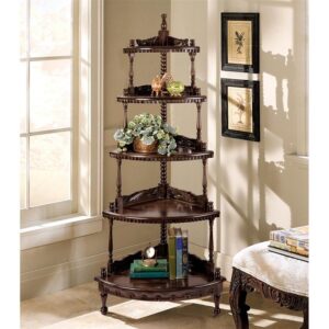 Design Toscano GR253 22 Inch Edwardian Corner 5 Tiered Shelf