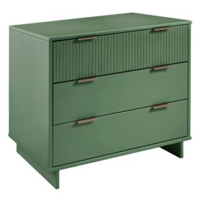 Manhattan Comfort 2-Piece Granville Modern Solid Wood Standard Dresser and Nightstand Set in Sage Green