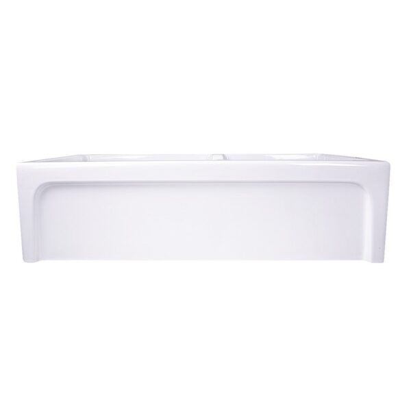 Nantucket Sinks Hyannis-36-DBL Cape 60/40 Double Bowl Farmhouse Apron Fireclay Sink