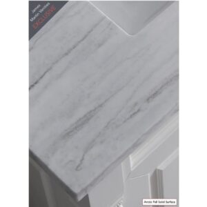 James Martin 238-105-V48-BW-3AF Providence 48 Inch Bright White Single Vanity with 3 cm Arctic Fall Solid Surface Top