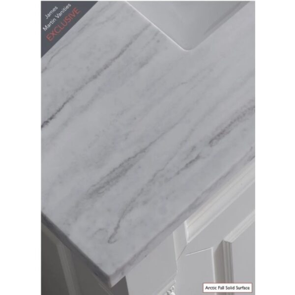 James Martin 238-105-V48-BW-3AF Providence 48 Inch Bright White Single Vanity with 3 cm Arctic Fall Solid Surface Top