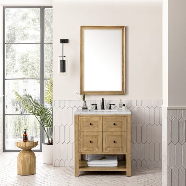 James Martin JM 330-V30 Breckenridge 30 Inch Free-Standing Single Sink Bathroom Vanity with 3 CM Top